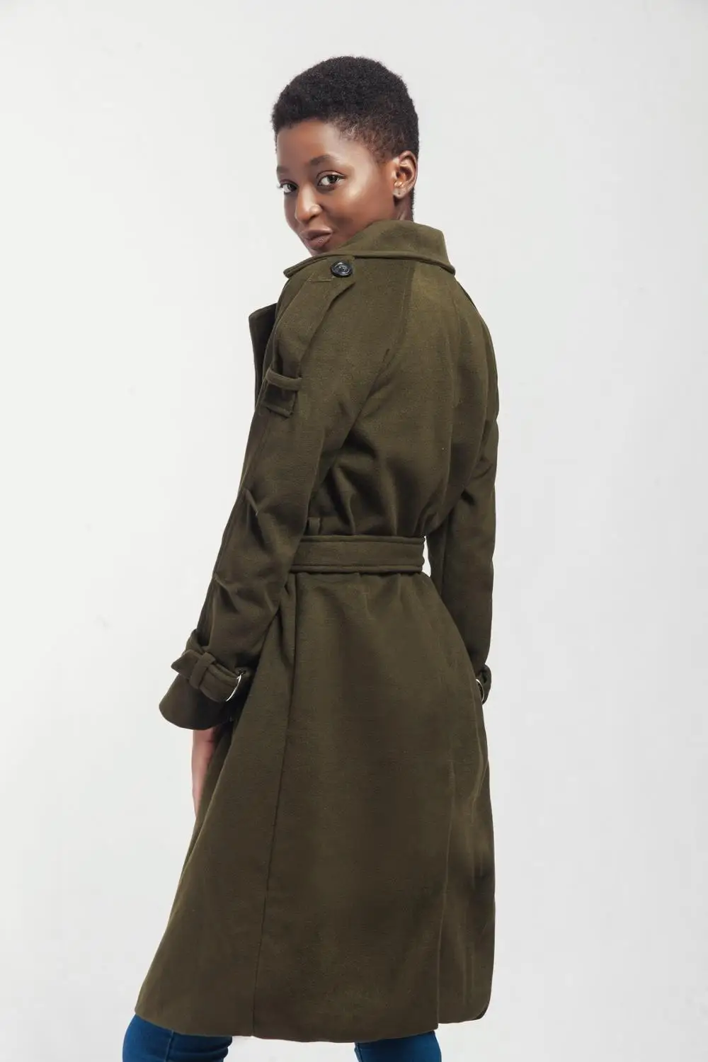 Женское шерстяное пальто ZADORIN длинное с длинным рукавом и отворотом винтажное