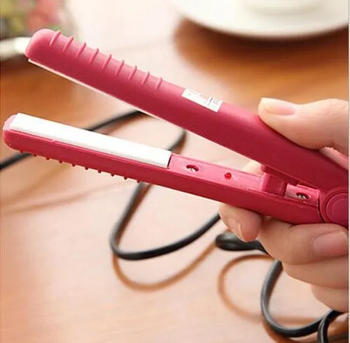 Новый мини выпрямитель для волос розовый керамический электронный титановый