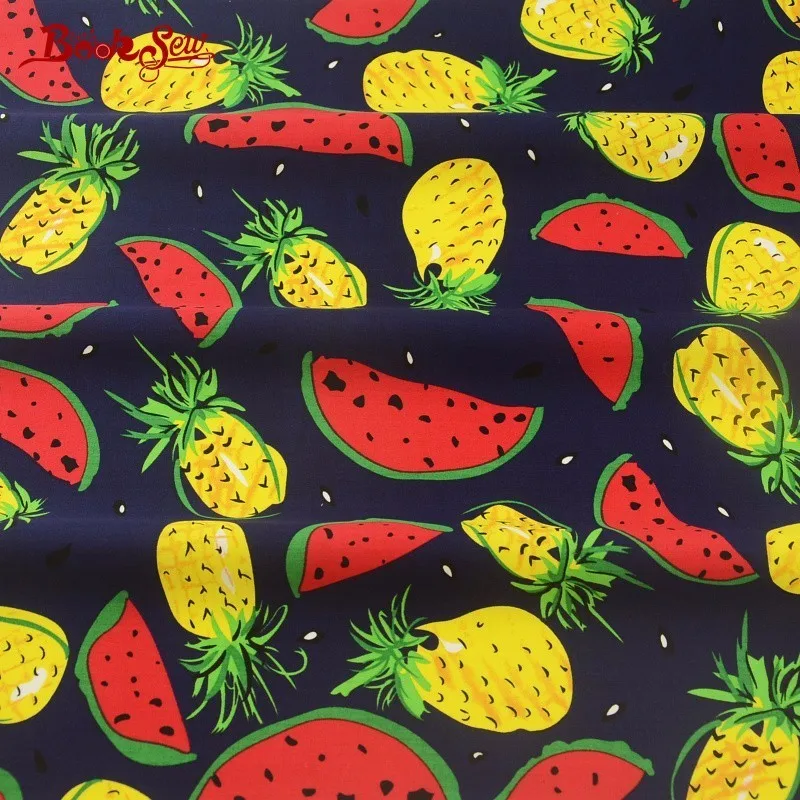 Хлопчатобумажная поплиновая ткань Booksew детские простыни с рисунком ананаса и
