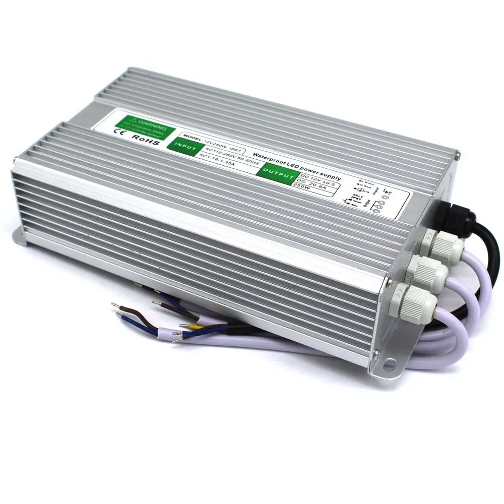 DC 12V 21W 250W Светодиодный драйвер питания трансформатор освещения адаптер
