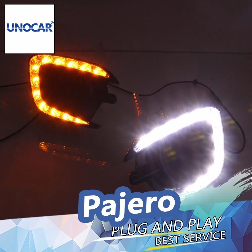 Светодиодные дневные ходовые огни UNOCAR для Mitsubishi Pajero Sport 2013 2014 2015 противотуманная