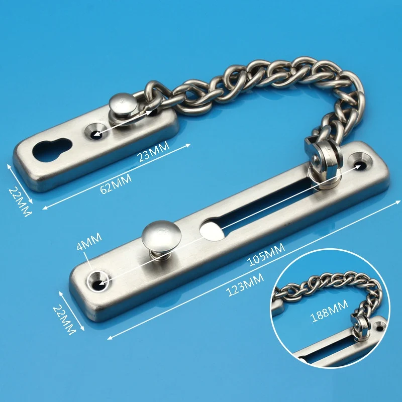 Stainless Steel Anti-Theft Chain Thickened Door Chain Buckle Door Chain Hotel Door Bolt