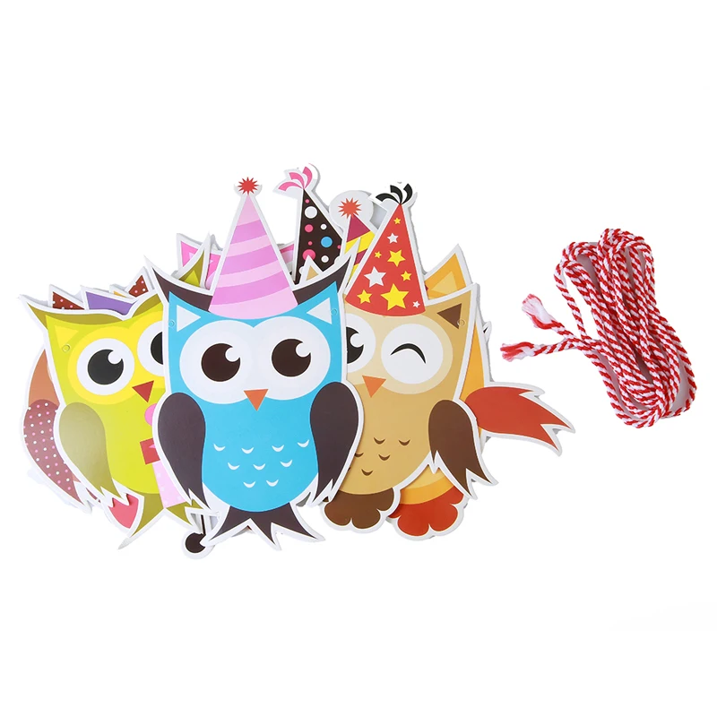 5 шт./партия праздничный баннер с изображением животных на день рождения для