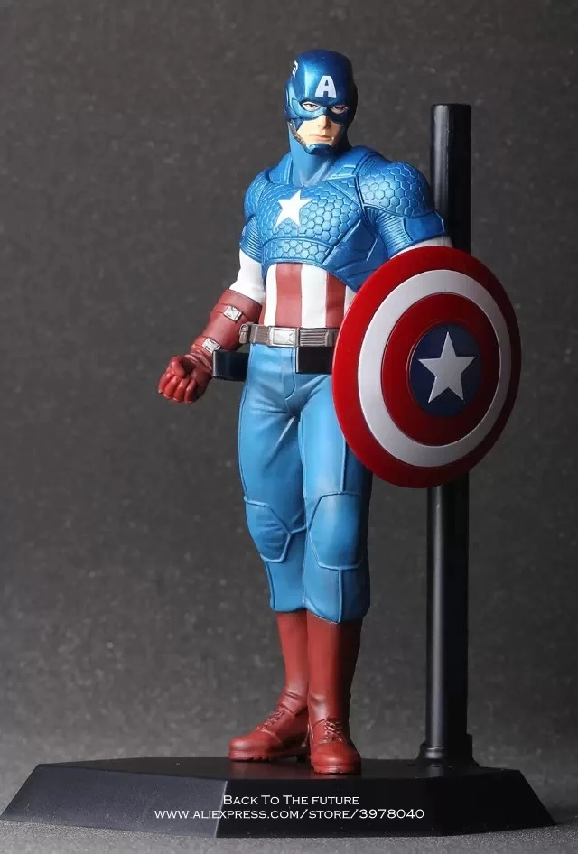 Disney Marvel Мстители Капитан Америка 22 см фигурка аниме мини украшение ПВХ