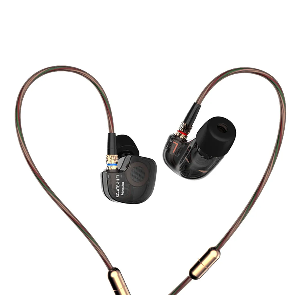 100% оригинал KZ ATE 3 5 мм в ухо наушники HiFi металлические auriculares гарнитура с супер