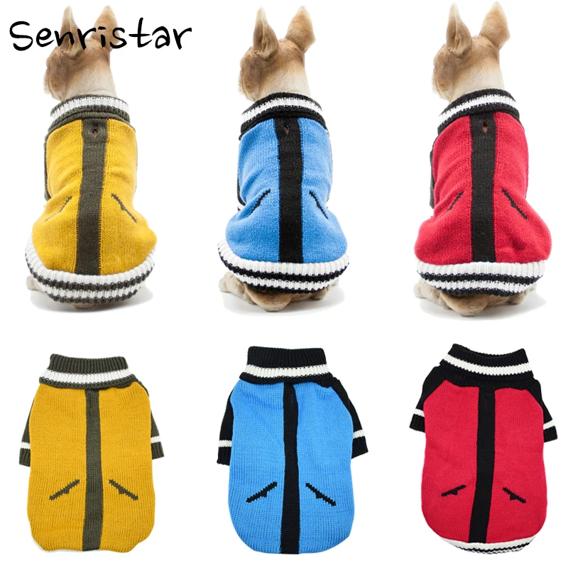 

Pet Spring Sweater Dog Clothes For Small Medium Large Dogs Soft Warm Chihuahua Puppy Dog Coats Costume French Bulldog Clothing
