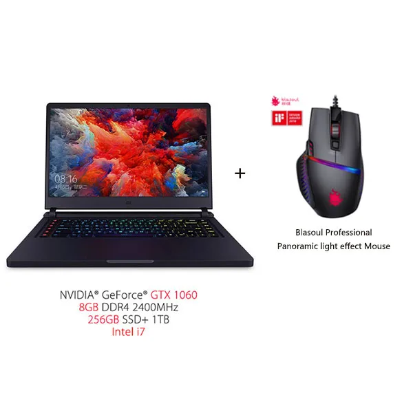Xiaomi mi ноутбук Ga mi ng 15,6 ''128 GB/256 GB SSD+ 1 ТБ Quad-core 8GB 3,5 GHz i5-7300HQ i7-7700HQ ноутбук GTX 1050 Ti/1060 - Цвет: i7 GTX 1060 256GB