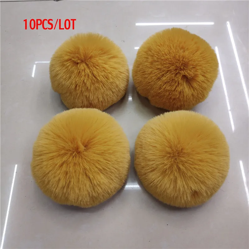 

Wholesale 10pcs/lot fur Pompom For Bags Clothing Accessories Artificial Polyester Pom pom Ball For Hats Knitted Beanie Caps