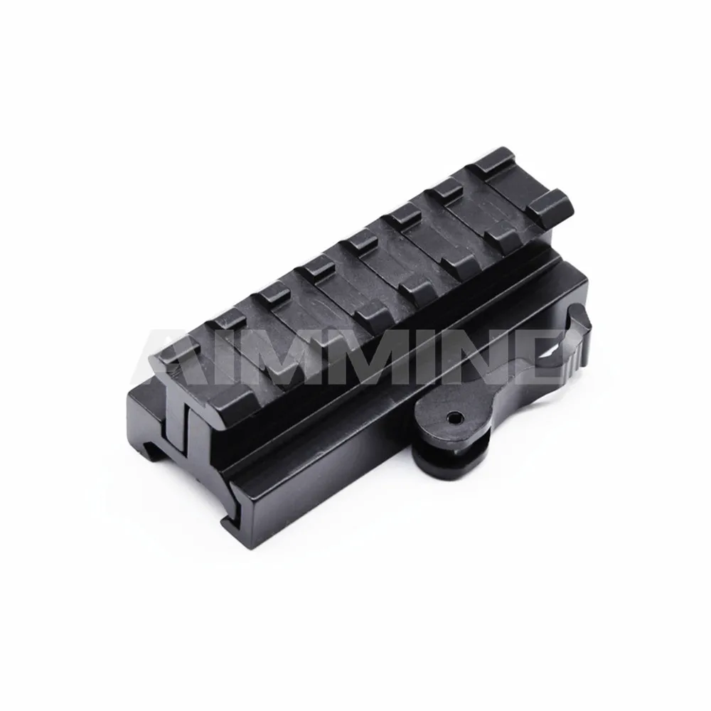 3 5 7 13 слот Riser mount adapter с 20 мм Picatinny Rail Weaver Base Scope регулируемая высота охотничий Riser mount adapter - Цвет: 7 slot