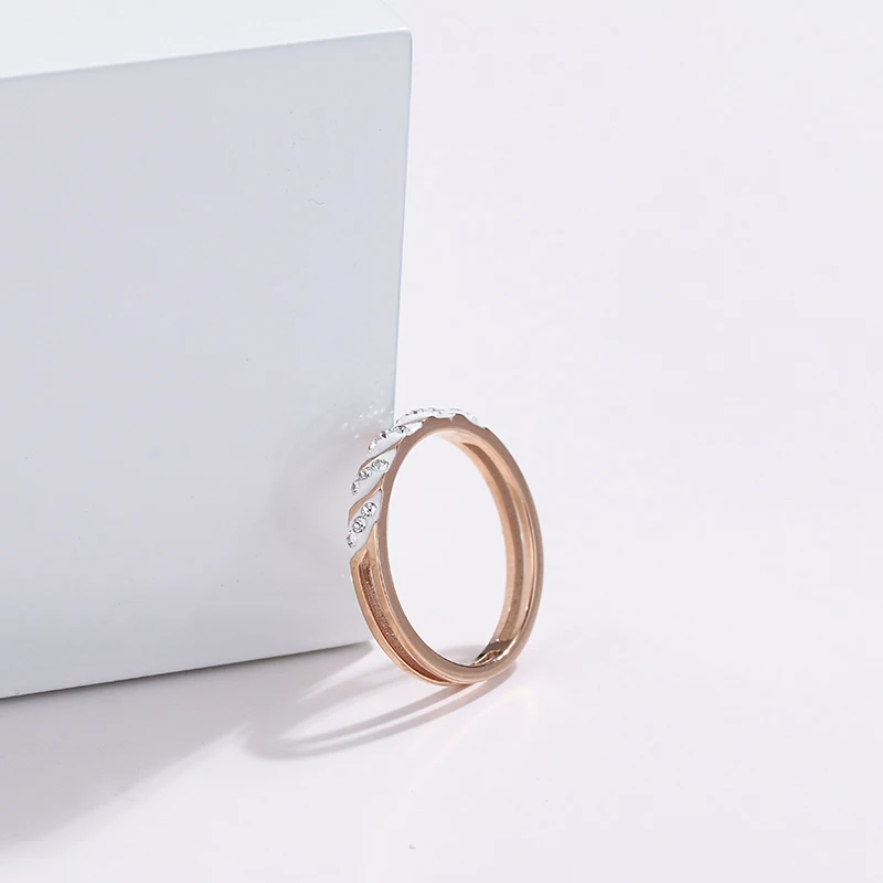 YMYW Exquisite Rhinestone Steel Ring 316L Stainless Statement Bagues Pour Femme Acero Inoxidable Joyeria Mujer 2019 | Украшения и