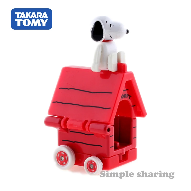 TOMICA мечта R01 ездить на SNOOPY + дома автомобиль японии TAKARA TOMY литья под давлением
