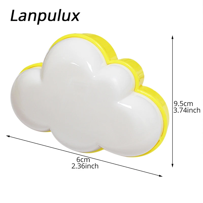 Lanpulux 3D облачная прикроватная лампа с датчиком управления теплые белые ночные