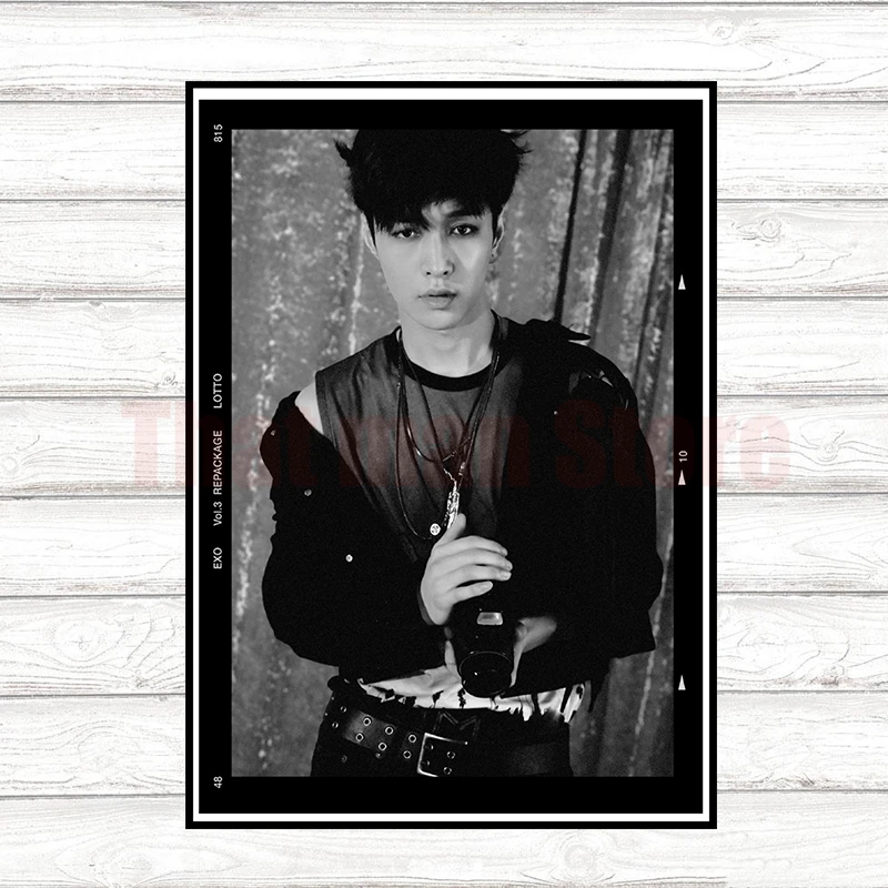 EXO LOTTO плакаты K-Pop Dance-Pop настенные наклейки белая мелованная бумага декоративные картины