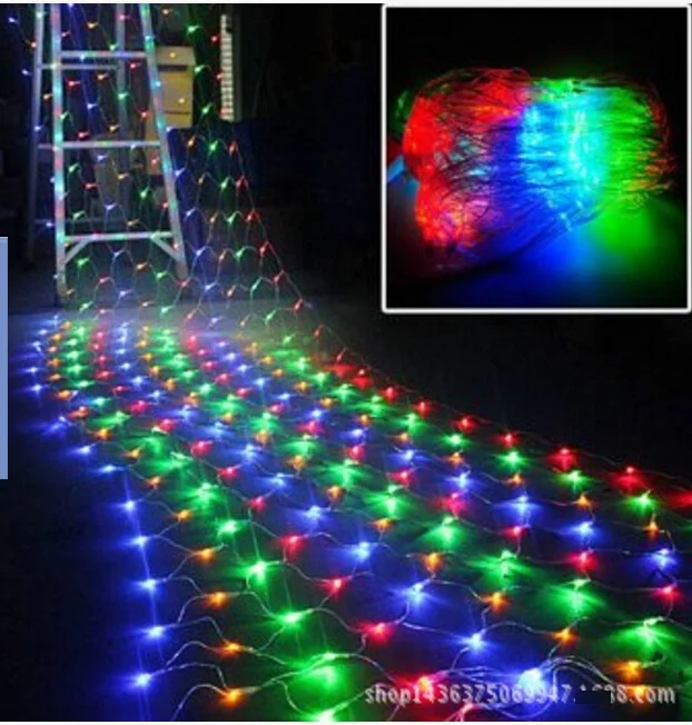 

2pcs EU/US/UK/AU Plug Multicolor LED Luces Navidad Net Light-Christmas Light Fairy Wedding Light Christmas Decorations for Home