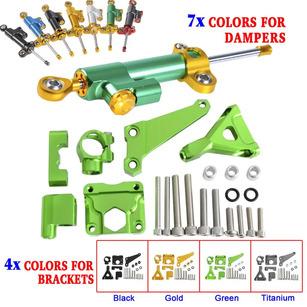 Регулируемый рулевой демпфер Монтажный кронштейн комплект для крепления Kawasaki Z300