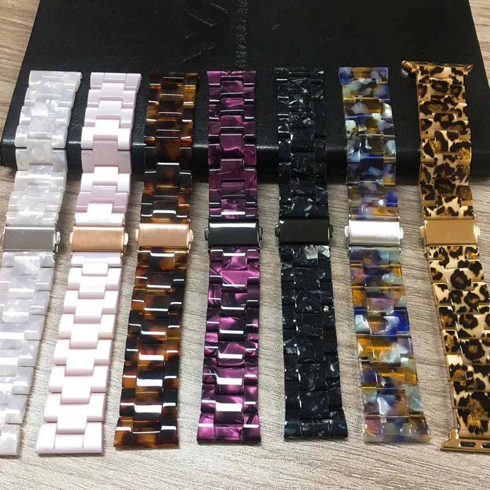 Ремешок легкий для Apple Watch Band 44 мм 40 38 42 полимерный браслет мужчин и женщин iWatch Series