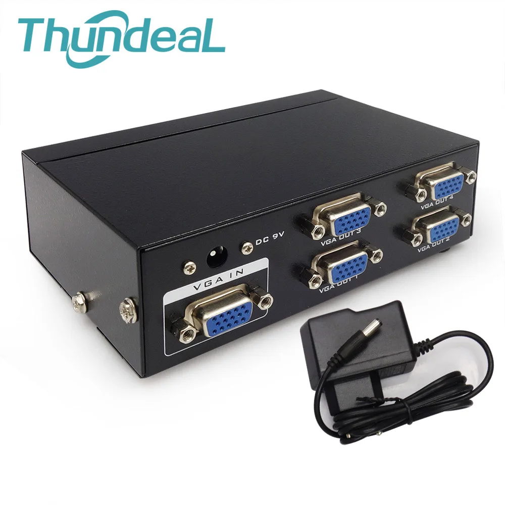 Thundeal VGA Splitter Box монитор 350 мГц 1 в 2/4/8 из Усилитель Extender проектор XGA svga UXGA Smart решение