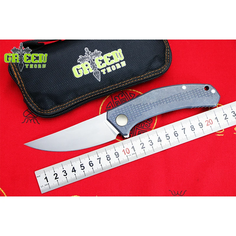 Складной нож Green thorn m390 steel TC4 титановая ручка карманный кухонный для кемпинга и