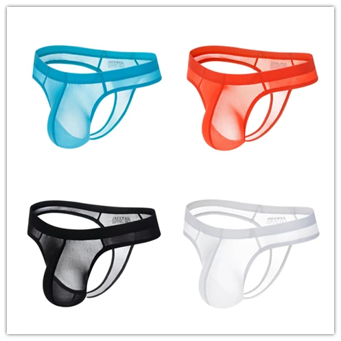 JOCKMAIL Ice Silk бикини Гей Нижнее белье для мужчин стринги Слип Мужской Бандаж мужские