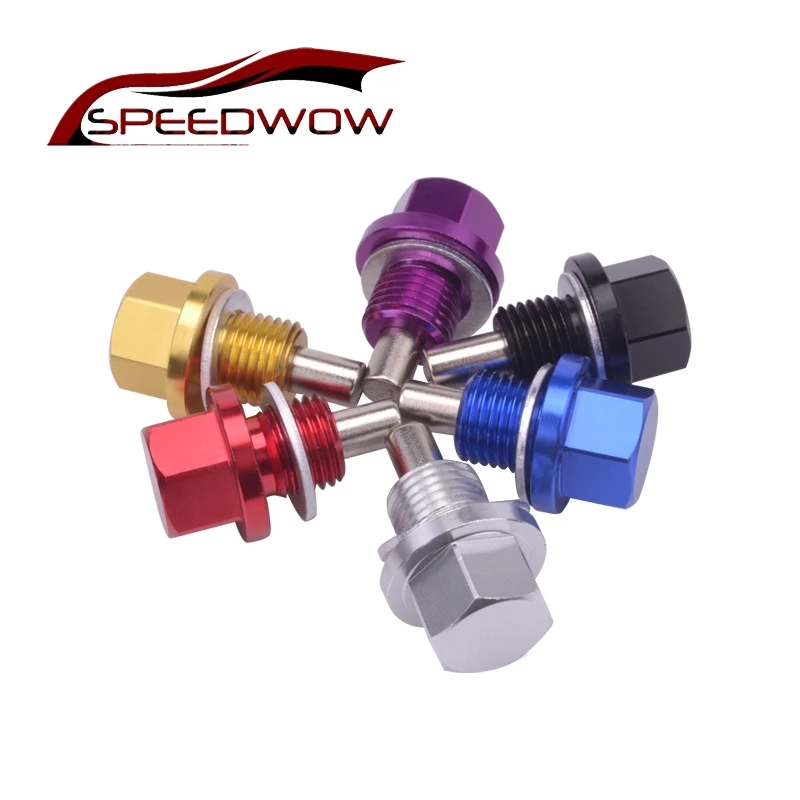 

SPEEDWOW M14*1.25 Magnetic Engine Oil Drain Magnetic Oil Pan Drain Plug Bolt Nut For Most Honda Mitsubishi Mazda