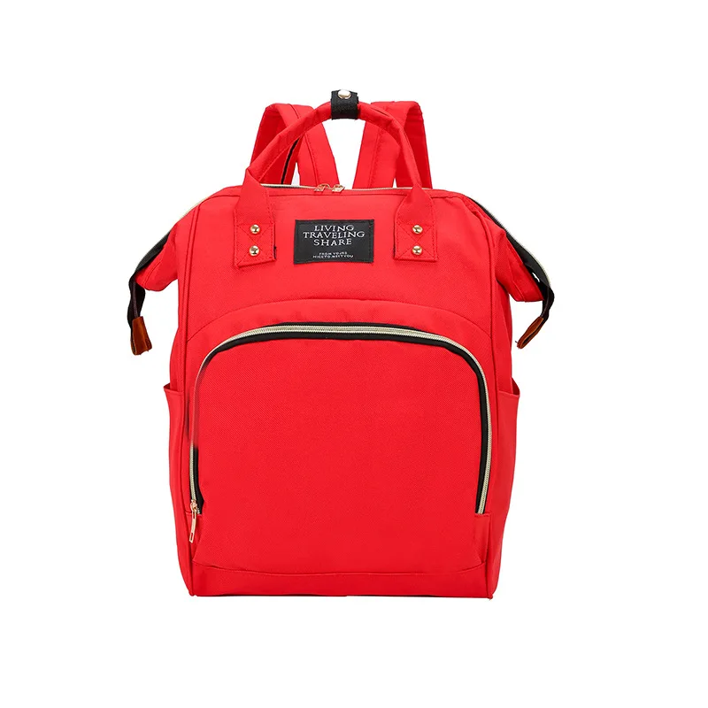 Red 20-30L Большой Вместительный рюкзак, сумка для подгузников, уличная детская сумка, многофункциональный рюкзак для мам, дорожная сумка для подгузников - Color: Red