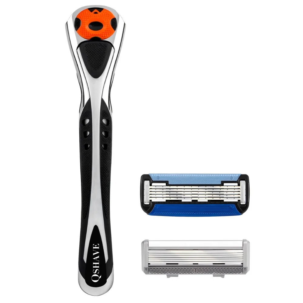 Qshave черная серебряная бритва человек-паук может дизайн имя на ручке fit Quattro titanium(1 шт. ручка, 1 шт. лезвие X6 и 1 шт. лезвие X5