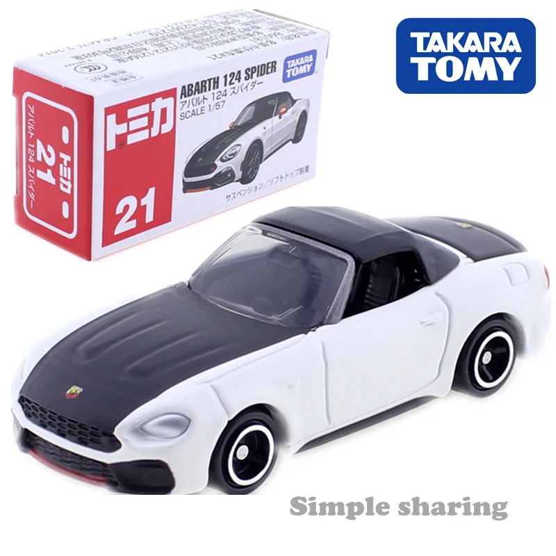 

TAKARA TOMY TOMICA No.21 ABARTH 124 SPIDER Roadster Model 1:57 Diecast Miniature Sports Car Metallic Kids Toys Collection
