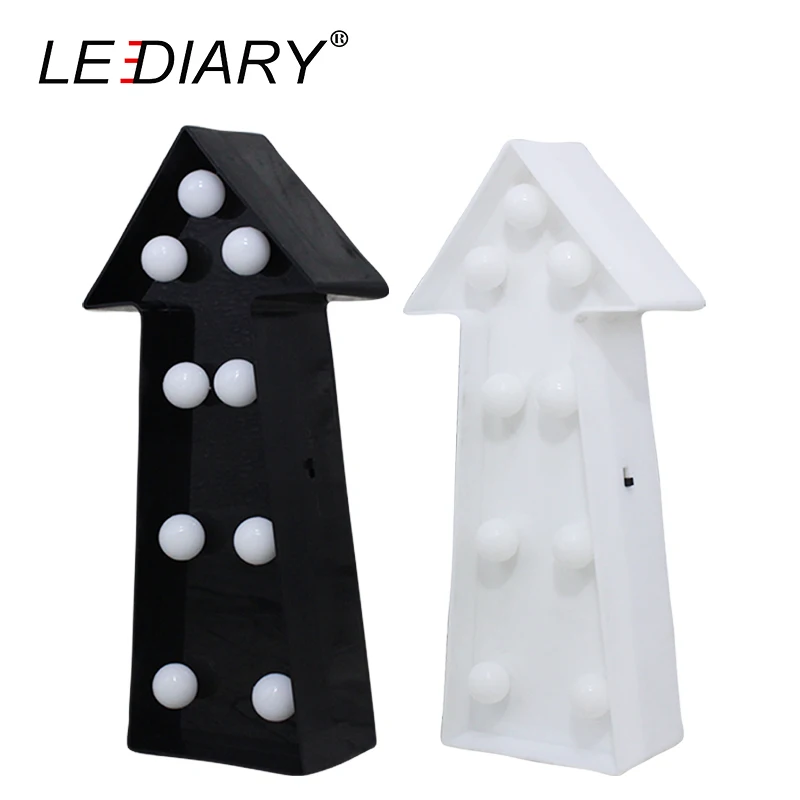 LEDIARY Creative Arrow Night Light черный белый вечеринка Рождество украшение для гостиной
