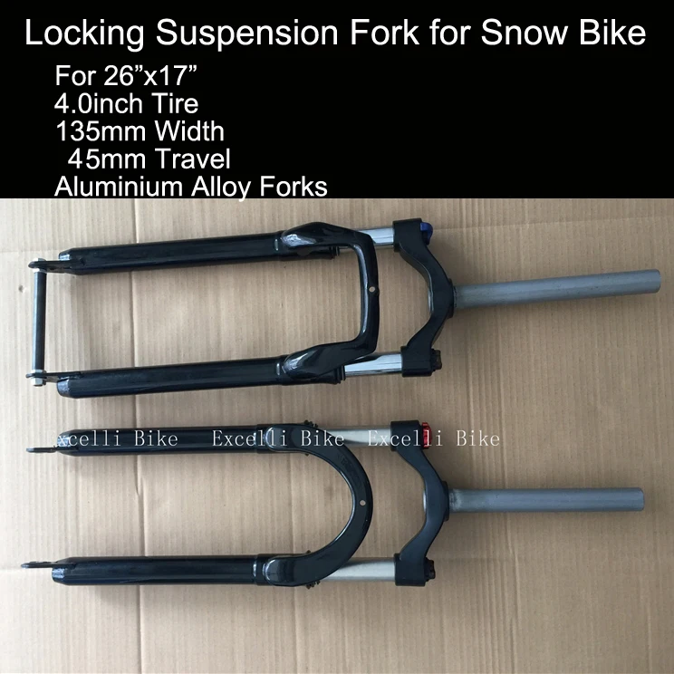 Велосипедная вилка с фиксирующей подвеской из алюминиевого сплава для 4 0