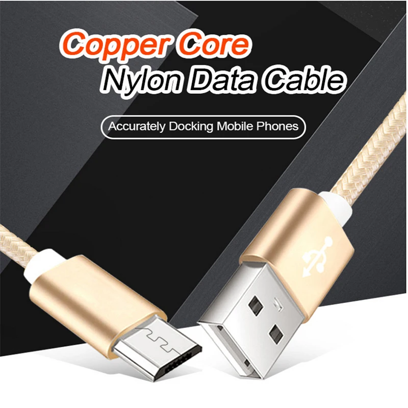 for xiaomi micro usb cable Nylon 2A fast charging sync data xiao mi 1s/2s/3s/4s Redmi 1s/2s/3s/3X/4X/Note/2/3/4/4X | Мобильные