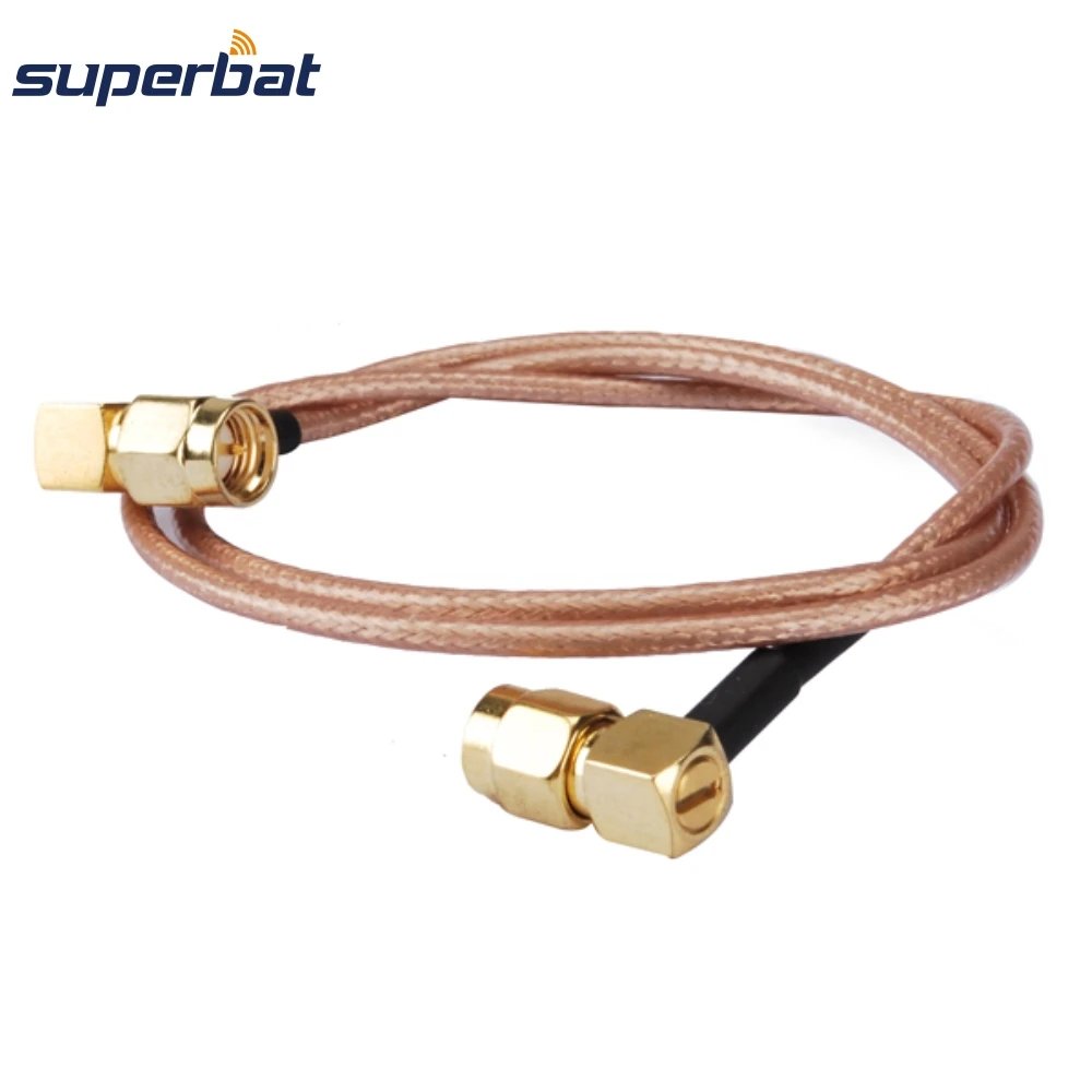 Superbat SMA штекер к штекеру прямоугольный разъем отрезок джампер кабель RG316
