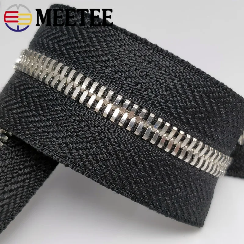 Meetee 5 #2 метры металла молния без слайдера двойная тяга одежды багажа DIY Швейные