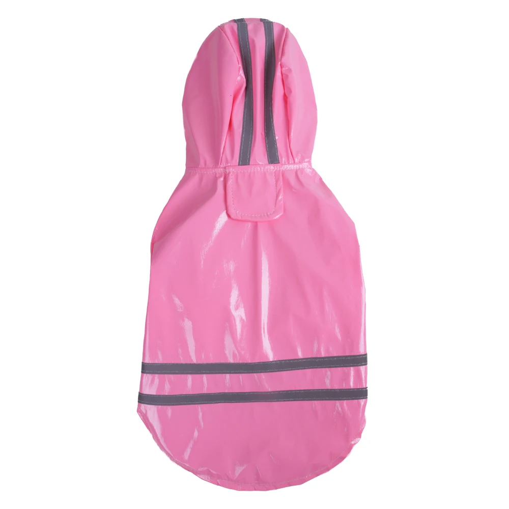 

1 Pcs Pet Rain Coat Outdoor Solid Hooded PU leather Raincoats Pet Waterproof Puppy Dog Clothing Fashion Dogs Clothing Supplies
