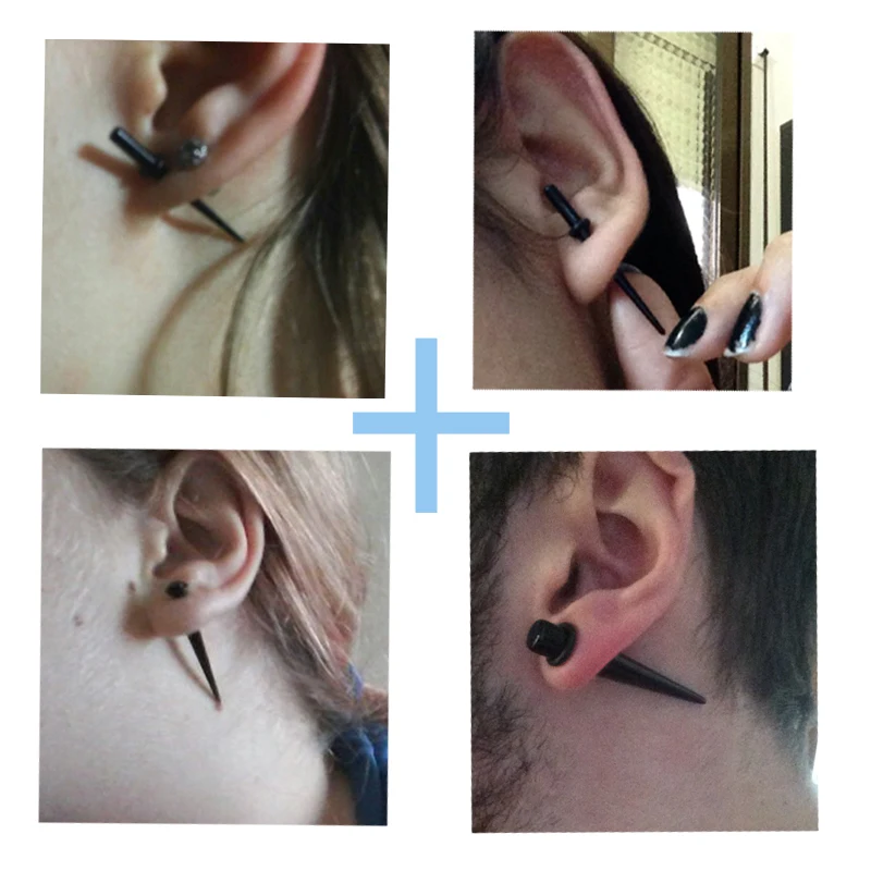 Серьги растяжки для пирсинга черные 20 дюймов|body piercing jewelry|piercing jewelryplug gauges |