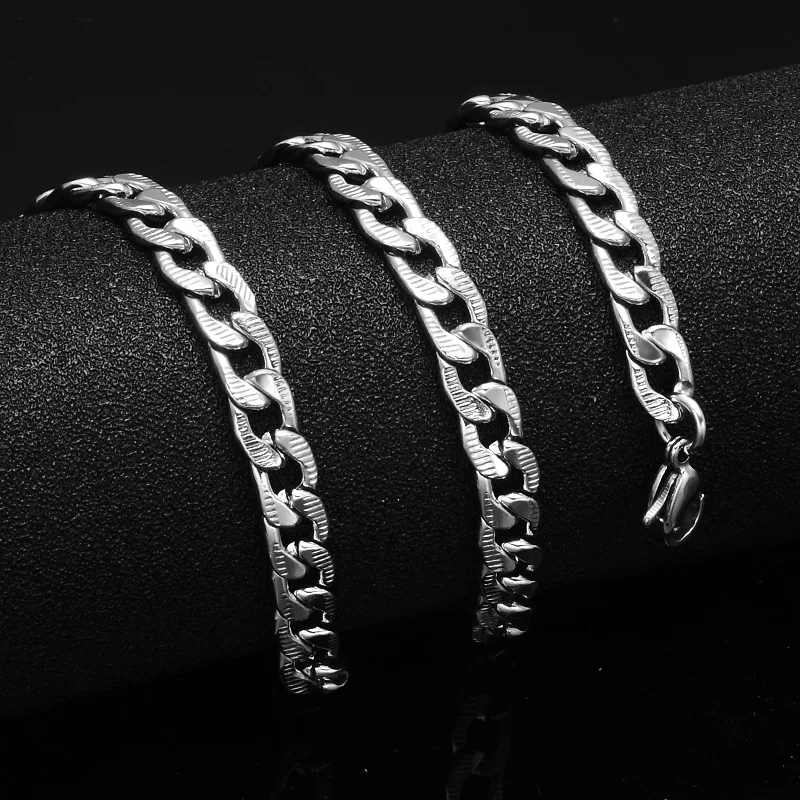 US7 Titanium Нержавеющая сталь 60см длинная змеиная коробка Link 316L Цепи Висячие Curb Twist Кольцо цепочки Роло для женщин Мужские украшения gourmette homme цепочка мужская цепочка мужская chaine acier inoxydable