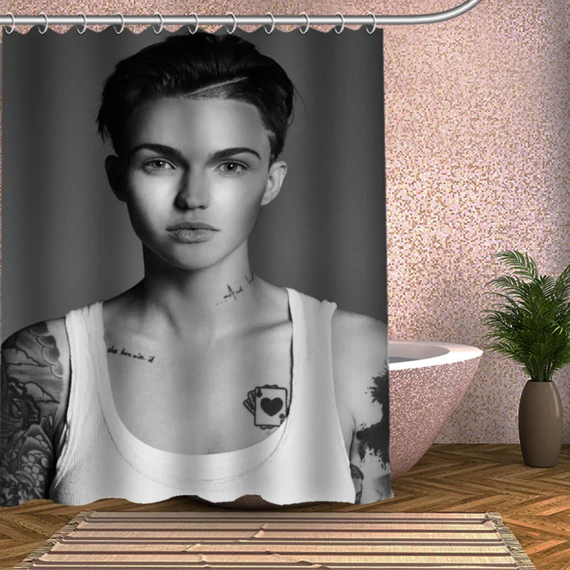 Занавеска для душа Ruby Rose экологически чистая Современная занавеска ванной из