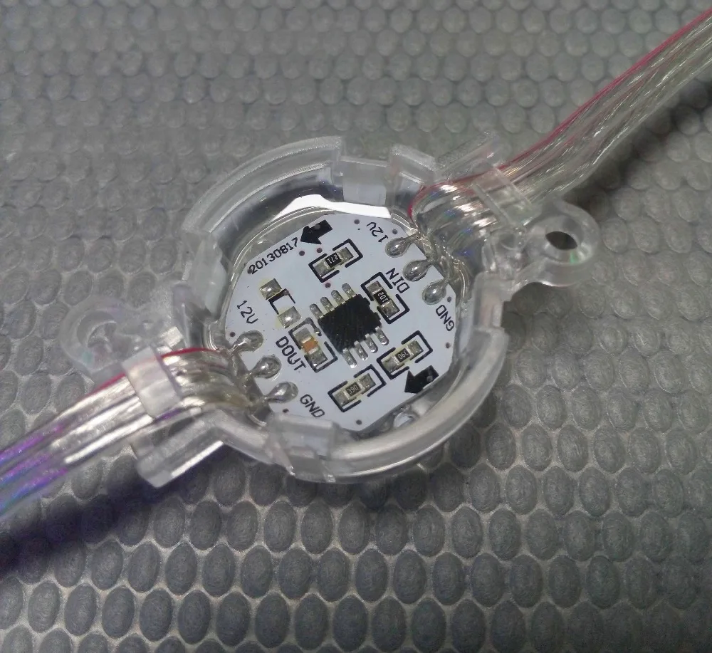DC12V UCS1903 IC30mm диаметр IP68 адресуемый 0 72 Вт (3 светодиода) RGB полный цвет прозрачная