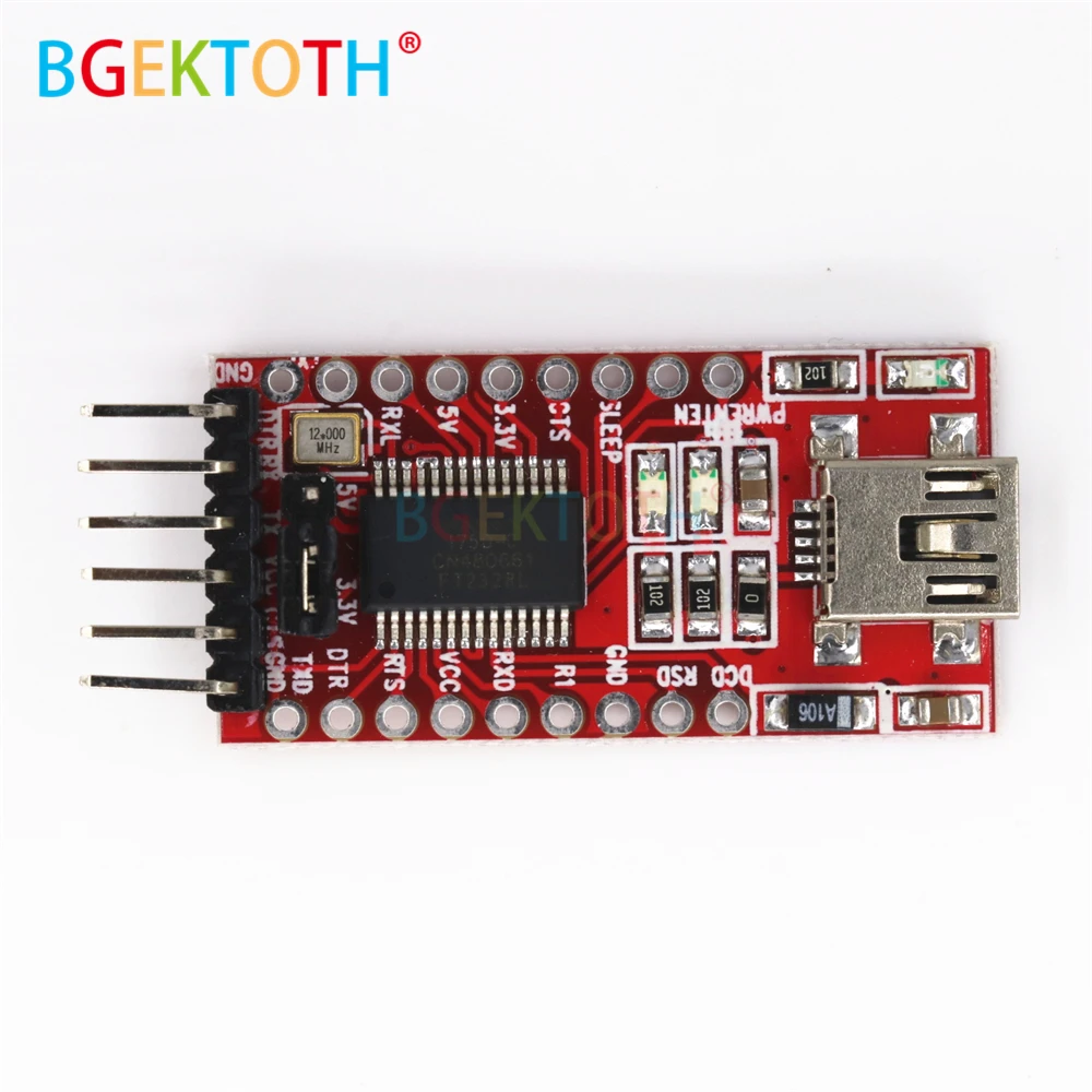 Высокое качество FT232RL FT232 FTDI USB 3 V 5 к TTL Серийный адаптер модуль мини порт|Детали и