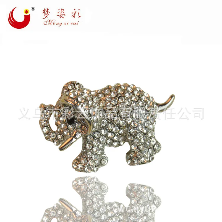 МЗЦ Богемский стиль прекрасная маленькая полностью кристальная брошь с слоном, брошь с животными с ринестонами для женщин и девочек, Индийские ювелирные изделия.