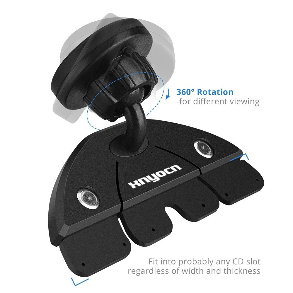 universal adjustable cd player slot smartphone mobile phone car mount holder 360 rotating magnet stand bracket for mobile gps free global shipping