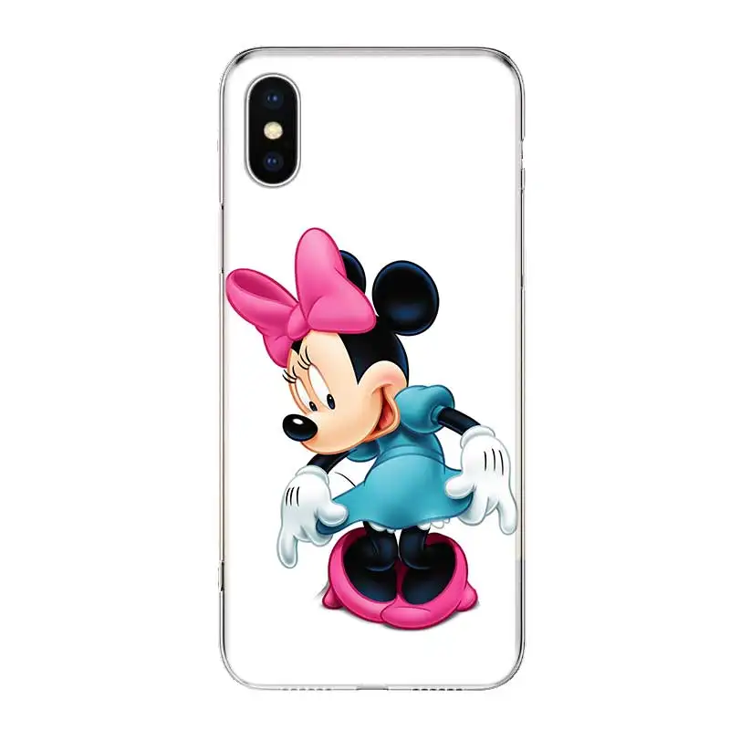 Minnie Mouse Girls Cute Fundas Silicone Phone Back Case For Apple iPhone 6 6S 7 8 Plus X 10 XS MAX XR 5 5S SE Heart Cover |
