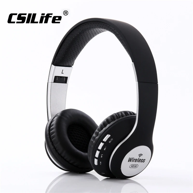 CSILife KD38 Bluetooth Wireless Headphones TF Card Radio Bests Support Comfortable Gaming Headset Stereo HIFI for Android IOS |