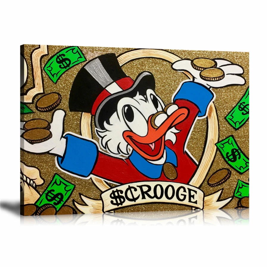 Alec Monopolys тысяча долларов купюр HD настенная живопись холст с печатью постера