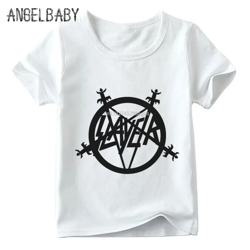 Детская футболка с принтом скоростного металлического Slayer детские летние топы