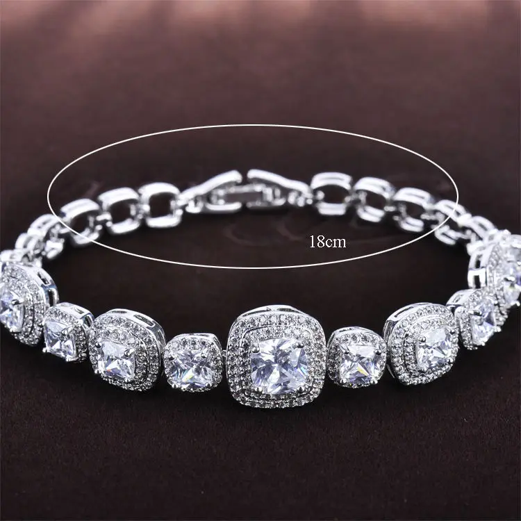 

Free Shipping Top Quality Oval Exquisite Zircon Bracelet Luxurious Excellent Cut Zirconia Bracelets & Bangle GIft for womanS0492