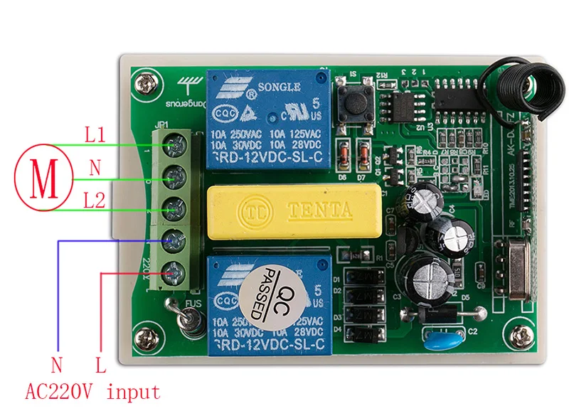 Трубчатые двери гаража мотора/проекционный экран/жалюзи AC 220 V RF беспроводной пульт дистанционного управления переключатель цифровой экран дисплея