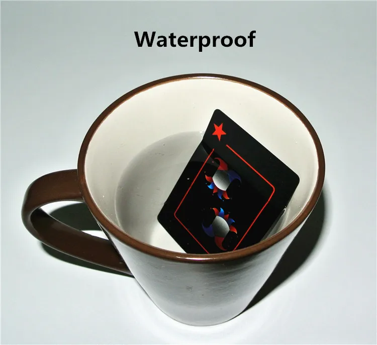 Водонепроницаемый ПВХ покер с алюминиевой коробке Высокое качество черные