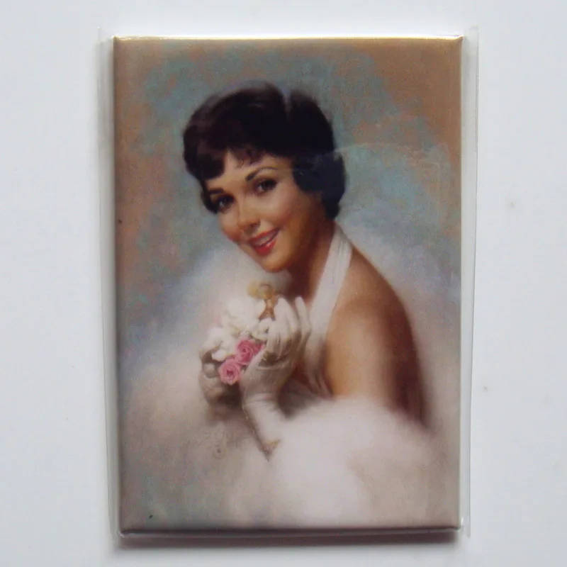 

Poster Magnets , Vintage Colorful Girl Rectangle Fridge Magnets sfm-09
