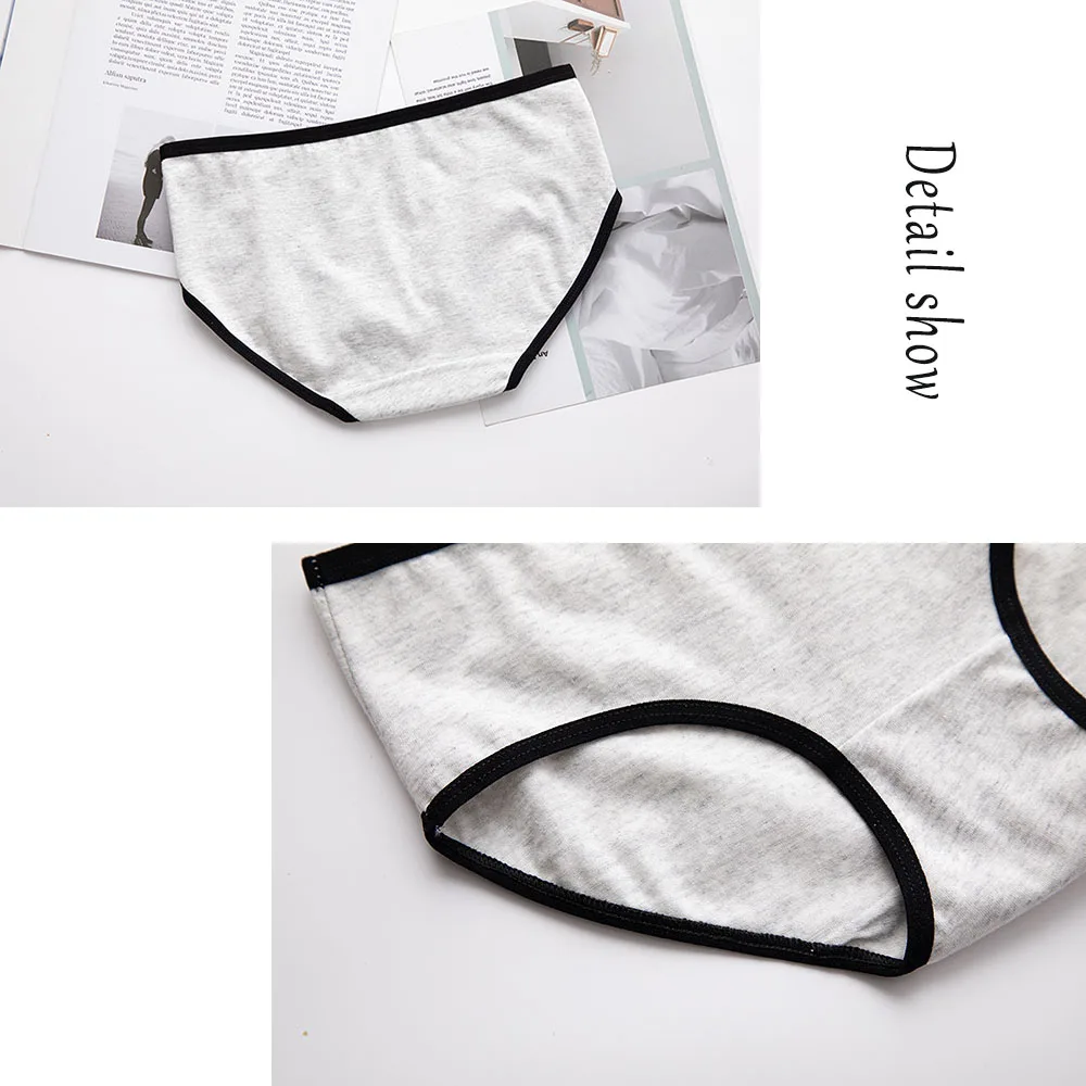 5 шт./Лот женские хлопковые трусы с заниженной талией | Женская одежда
