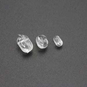 Rompin 100 шт.лот 3*5 4,7*6 5*8 прозрачные бусины для рыбалки, пластиковые прозрачные бусины, двойные жемчужные бусины, бусины для ловли карпа